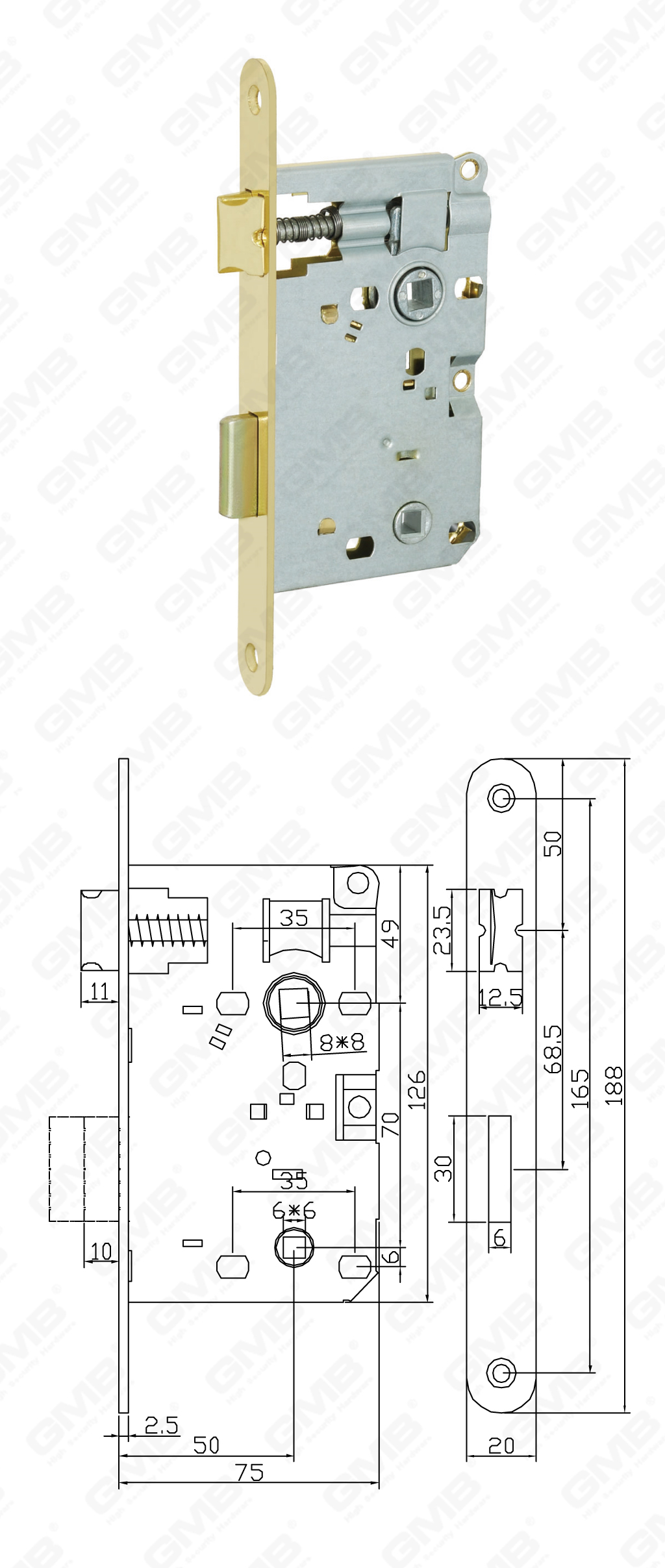 02 Замок врезной第三部分_6459-70
