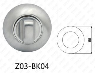 Цинковый сплав Zamak алюминиевой дверной ручки круглый Escutcheon (Z01-BK04)
