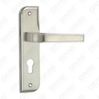 Дверная ручка Потяните деревянные дверные аппаратные ручки блокировки дверной ручки на пластине для Mortice Lockset с помощью цинк сплава или стальной ручки дверей (CM572-C120-K)