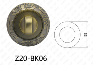 Цинковый сплав Zamak алюминиевая ручка двери круглый Escutcheon (Z20-BK06)