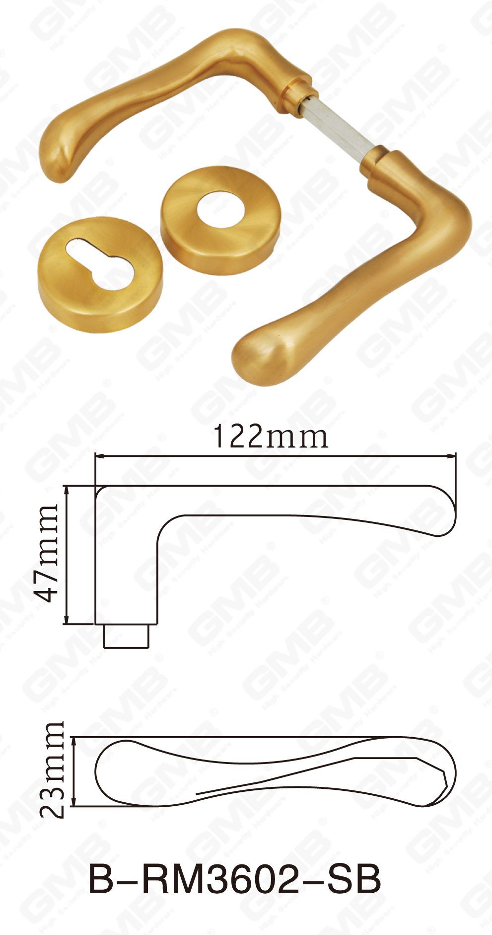 06 латунная ручка _b-rm3602-sb-38