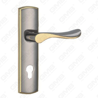 Дверная ручка Потяните деревянные дверные аппаратные ручки блокировки дверной ручки на тарелке для Mortice Lockset с помощью цинкового сплава или стальной ручки дверей (CM586-C109-KJ)
