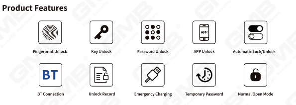 Отпечатка отпечатков пальцев/RFID/RFID/Wi -Fi/Tuya/TT App Digital Smart Door Lock (706)