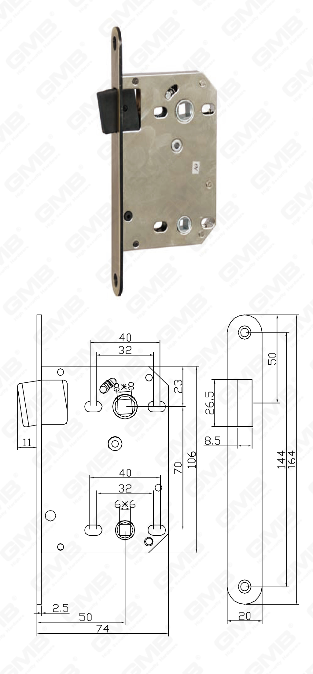 02 Врезной замок第一部分_CX7050B-24