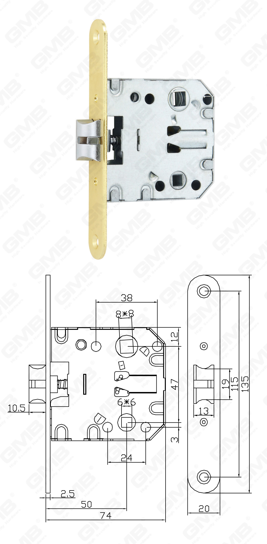 02 Замок врезной第一部分_PE47S-40