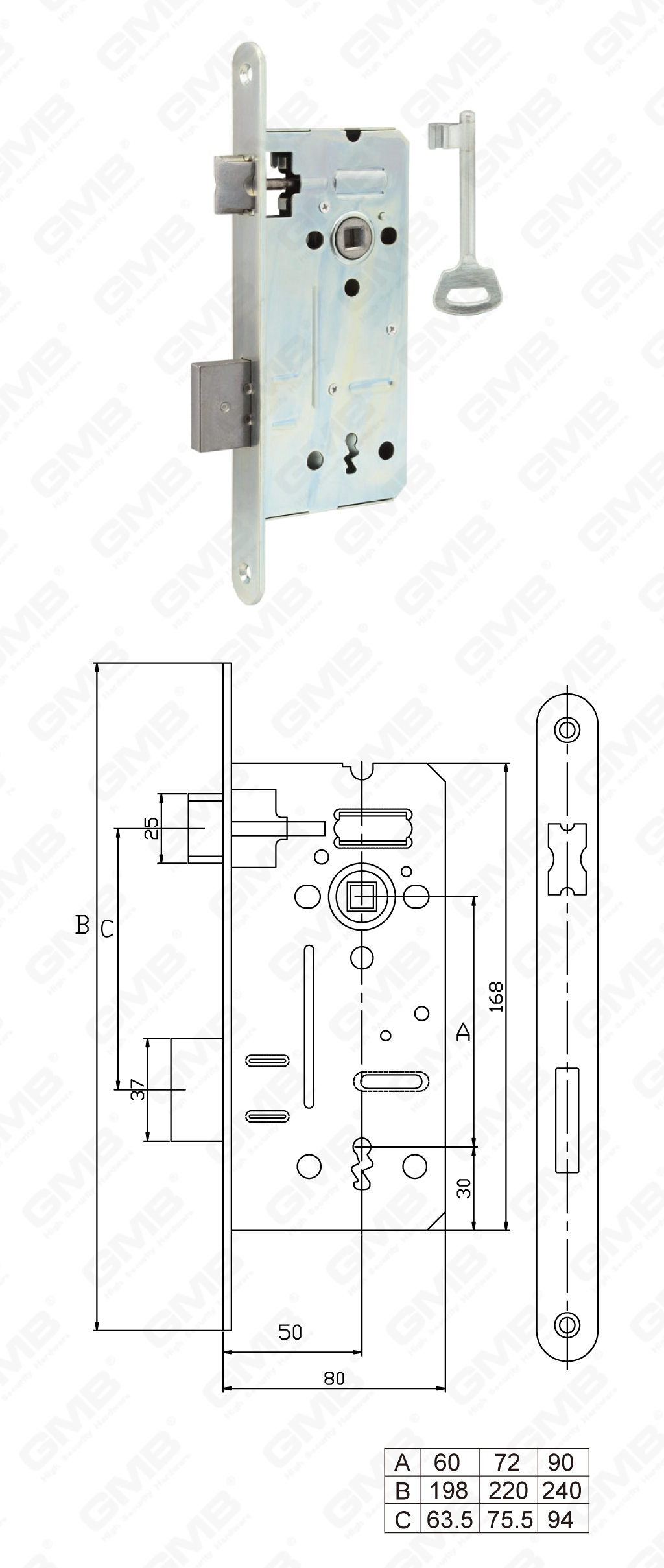 02 Замок врезной第五部分_Z65Z-Z75Z-Z95Z-02