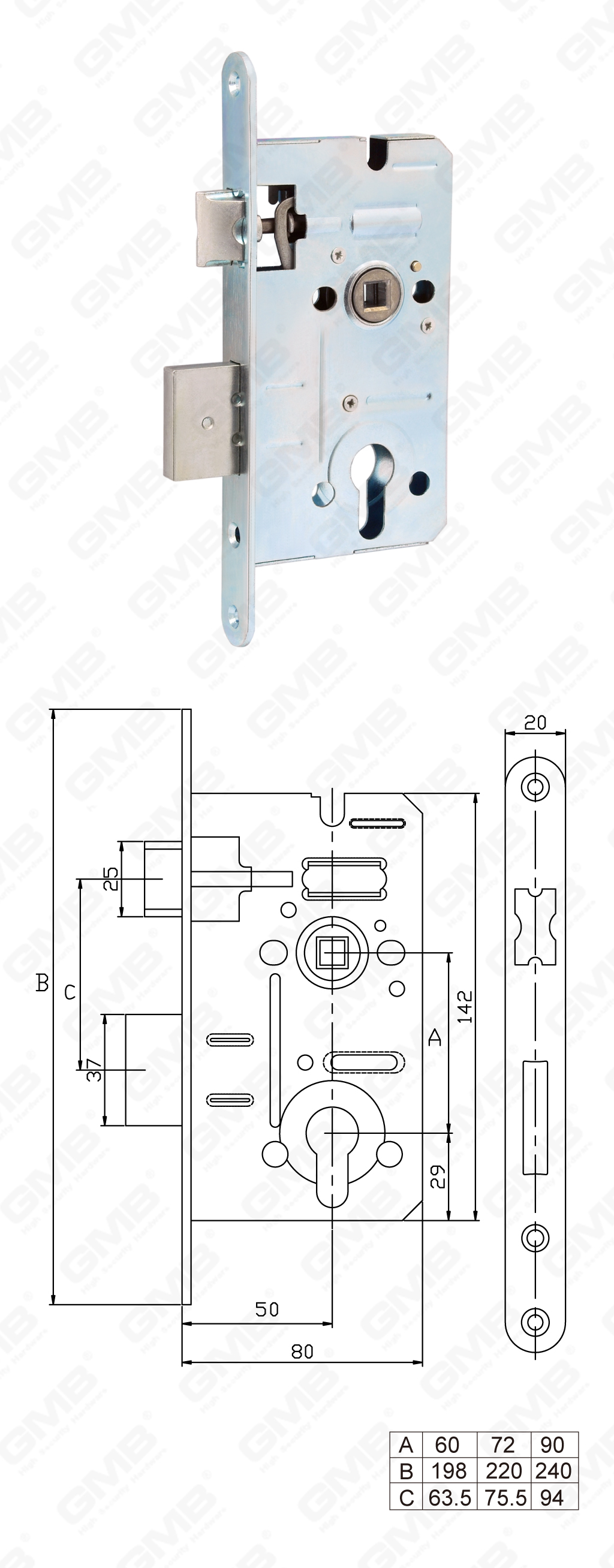 02 Замок врезной第四部分_Z65B-Z75B-Z95B-103