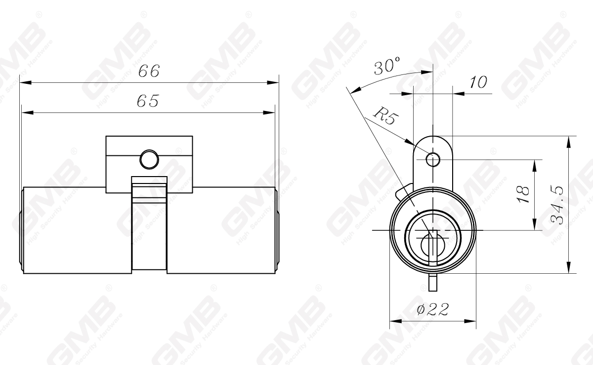 Швейцарский цилиндр ∅22-02