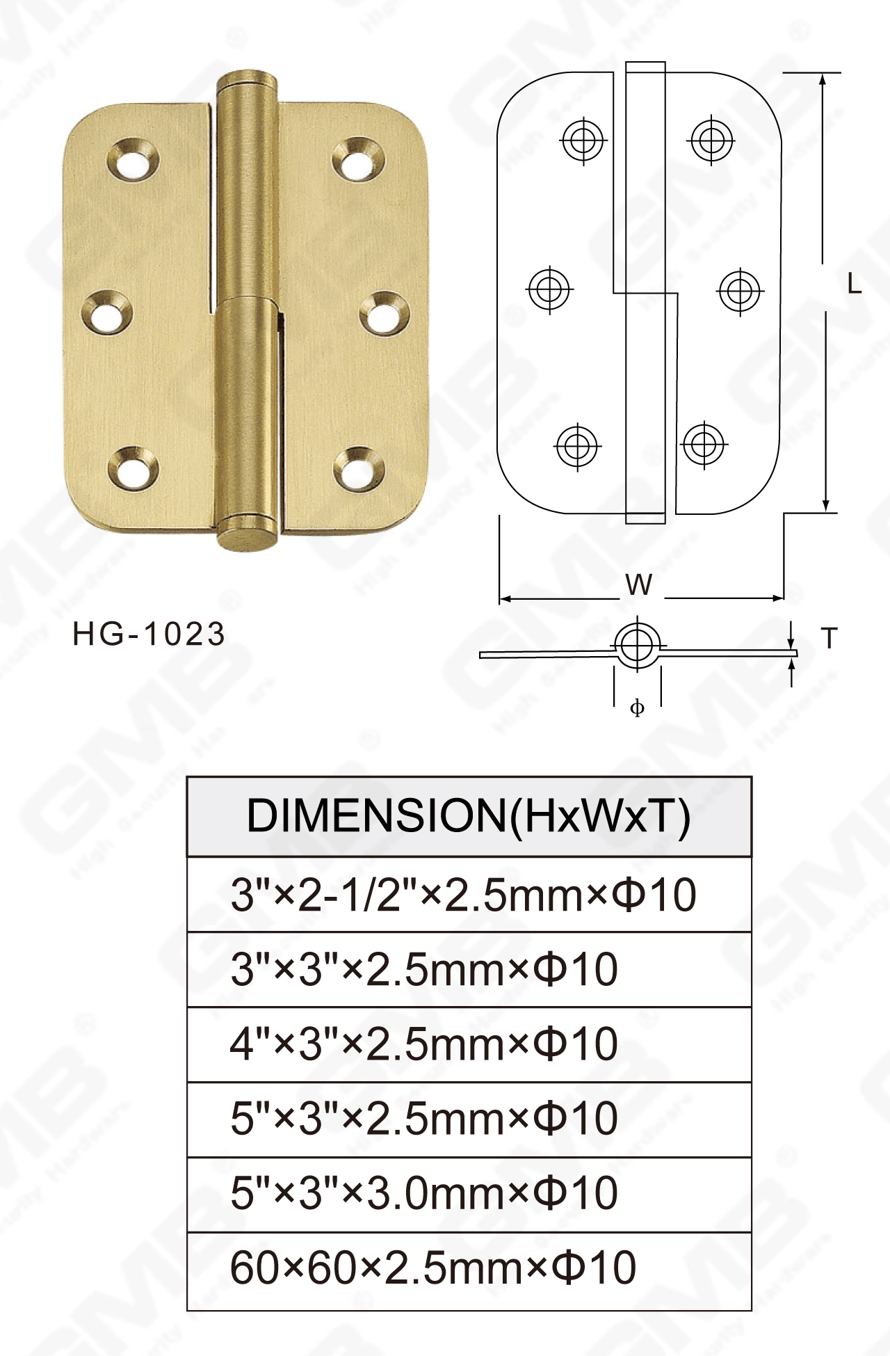 Латунная петля Series_HG-1023-51
