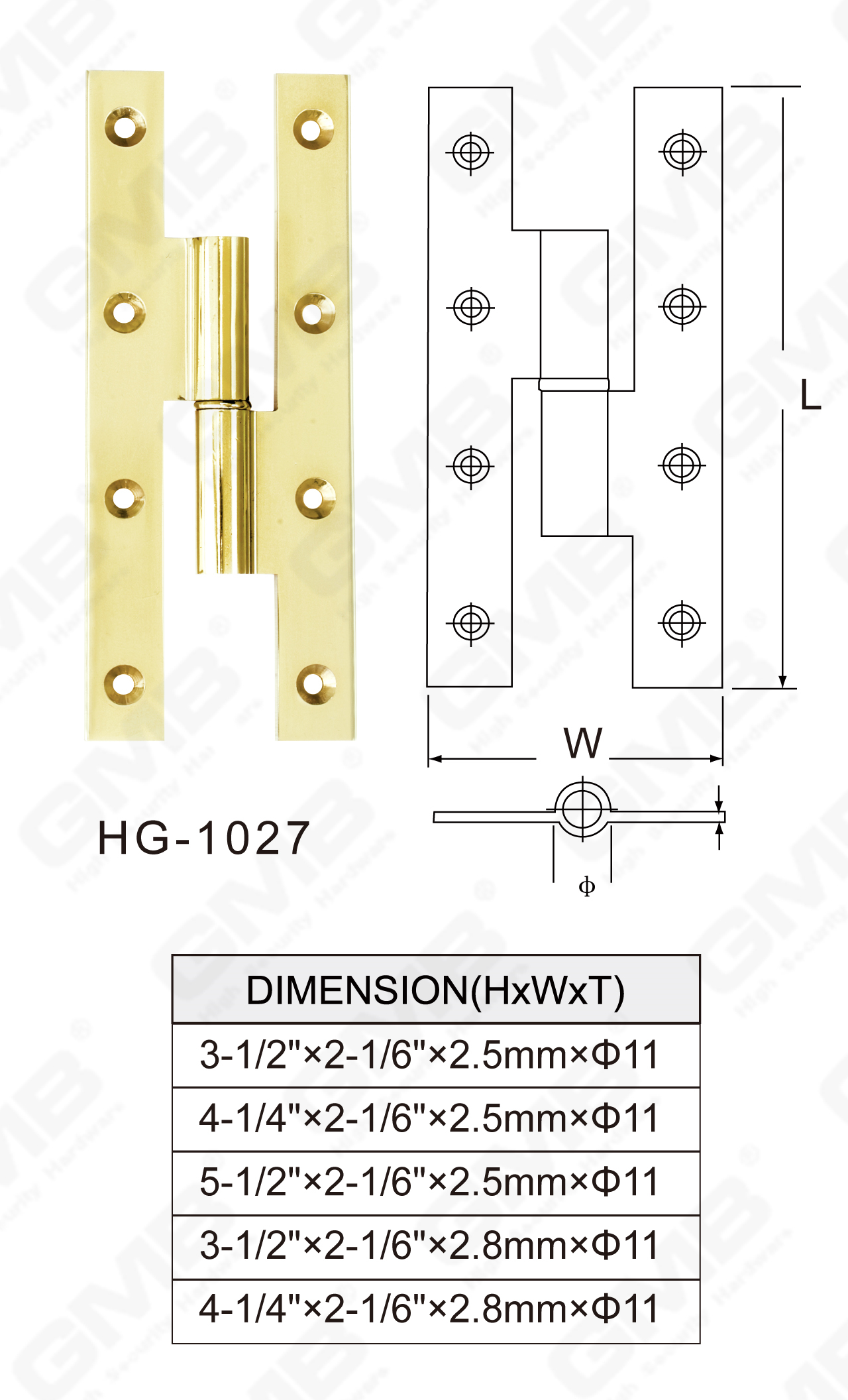 Латунная петля Series_HG-1027-59