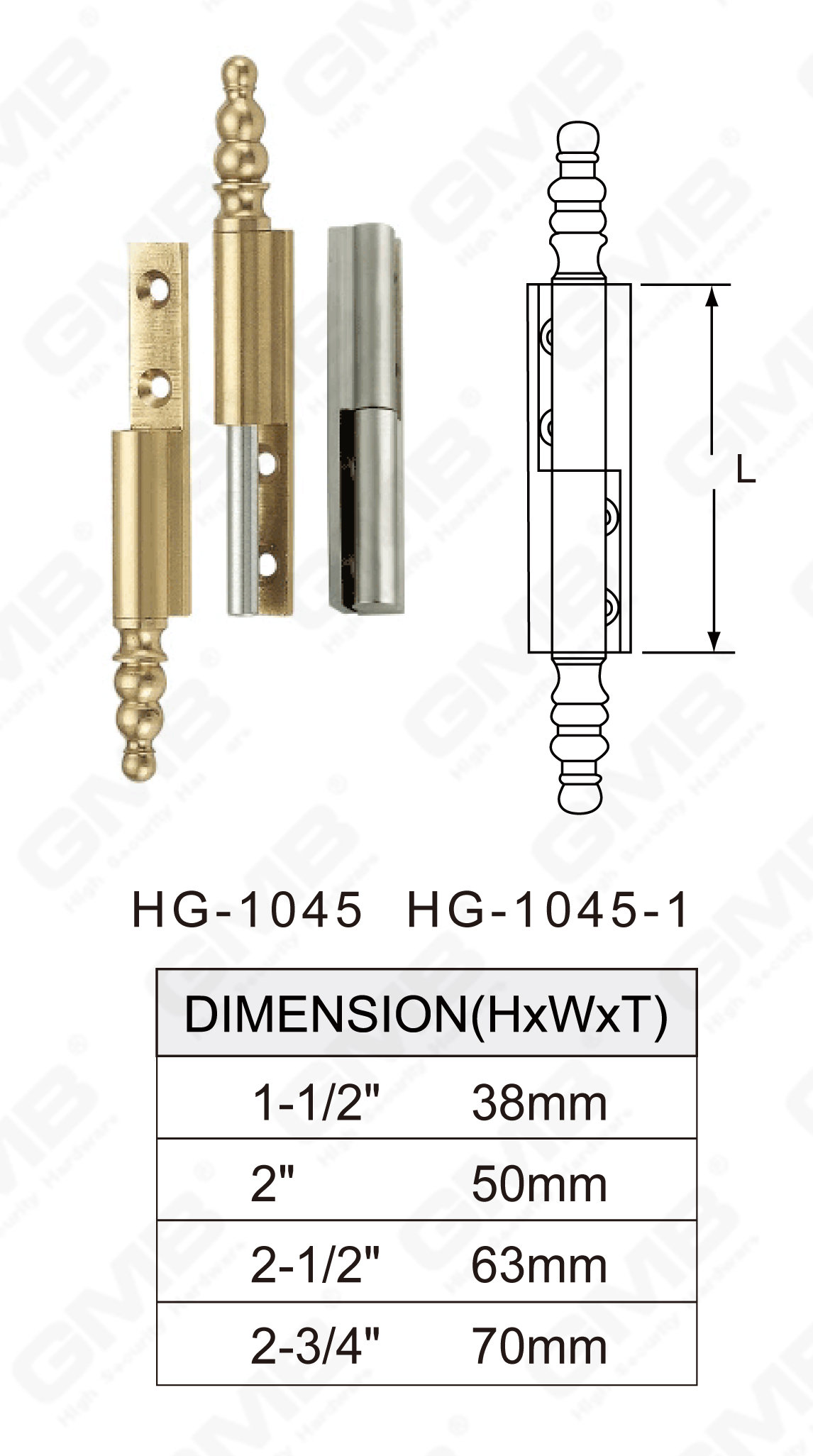 Латунная петля Series_HG-1045 HG-1045-1-87
