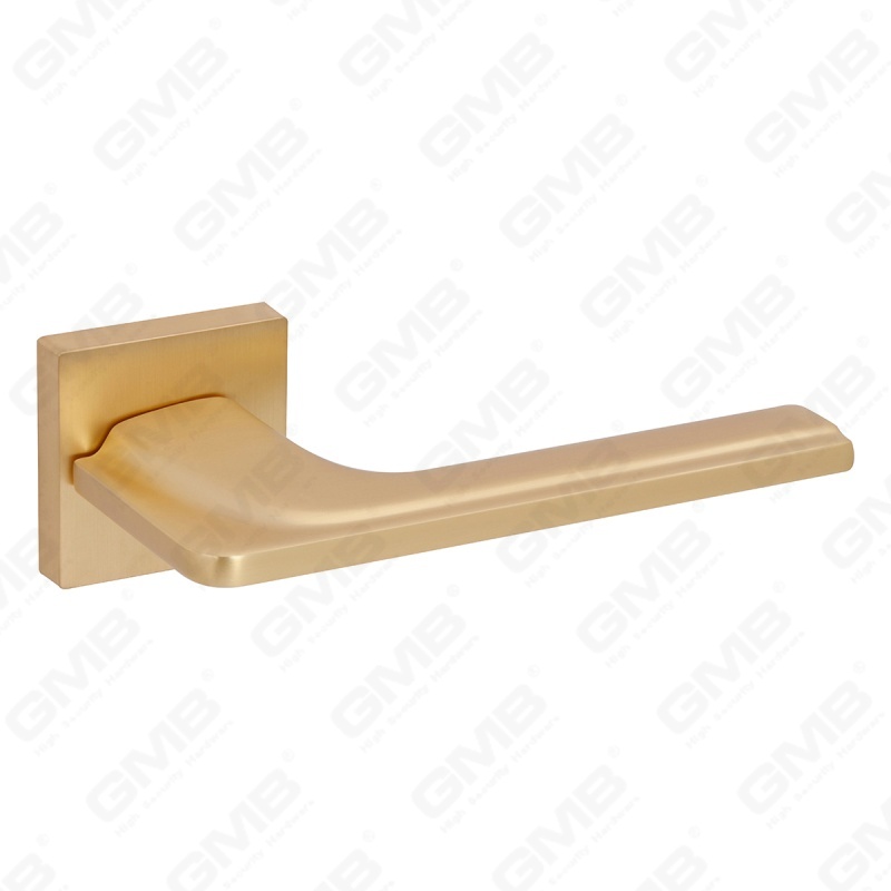 Современная простая ручка дверного замка из цельного цинкового сплава на квадратной розетке (Z072501)