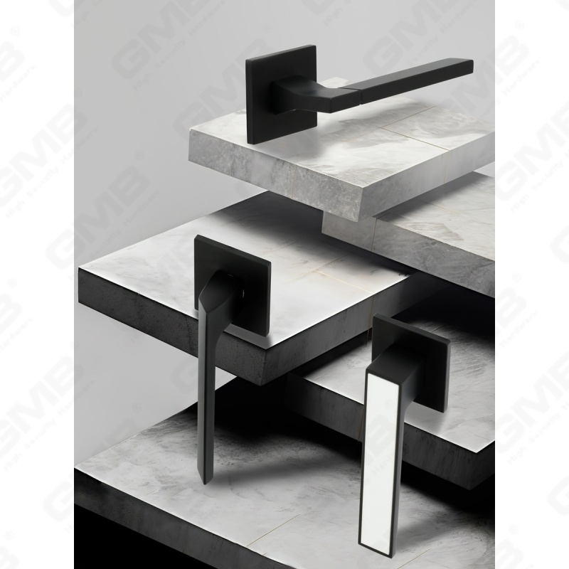 Новая современная алюминиевая дверная ручка для украшения дома на круглой розетке