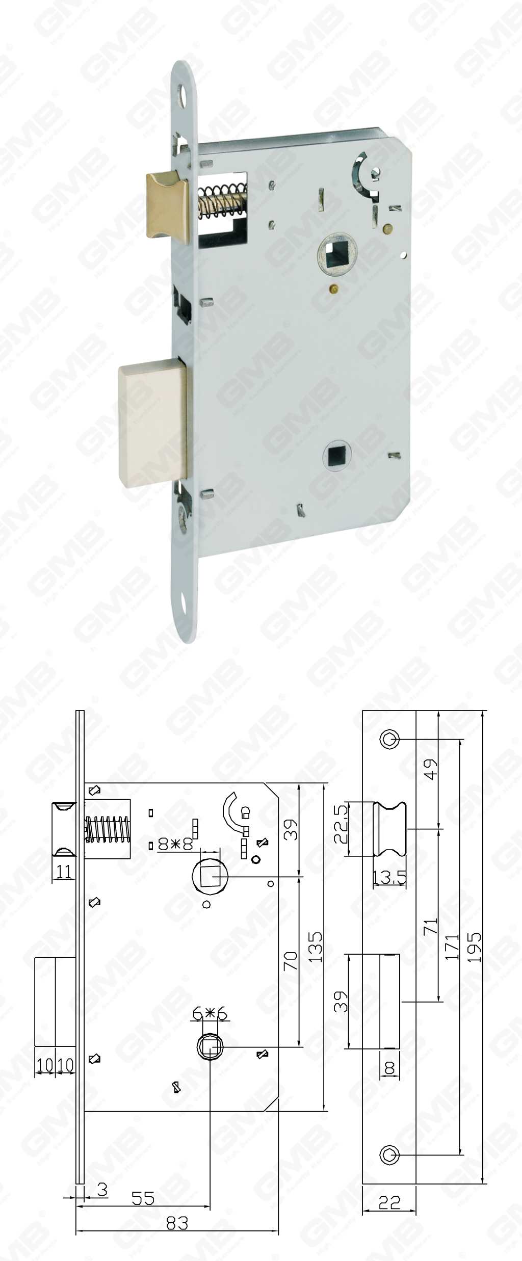 02 Врезной замок第三部分_JH1001B-94