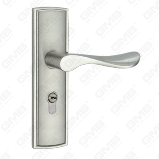 Дверная ручка Потяните деревянные дверные аппаратные ручки блокировки дверной ручки на тарелке для хрустящего замка с помощью цинк сплава или стальной ручки дверей (CA403-C109-K)