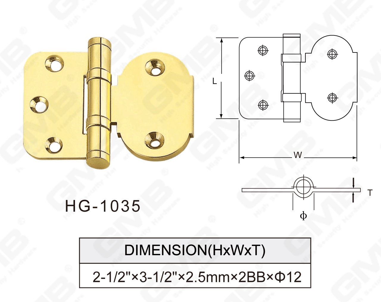 Латунная петля Series_HG-1035-75