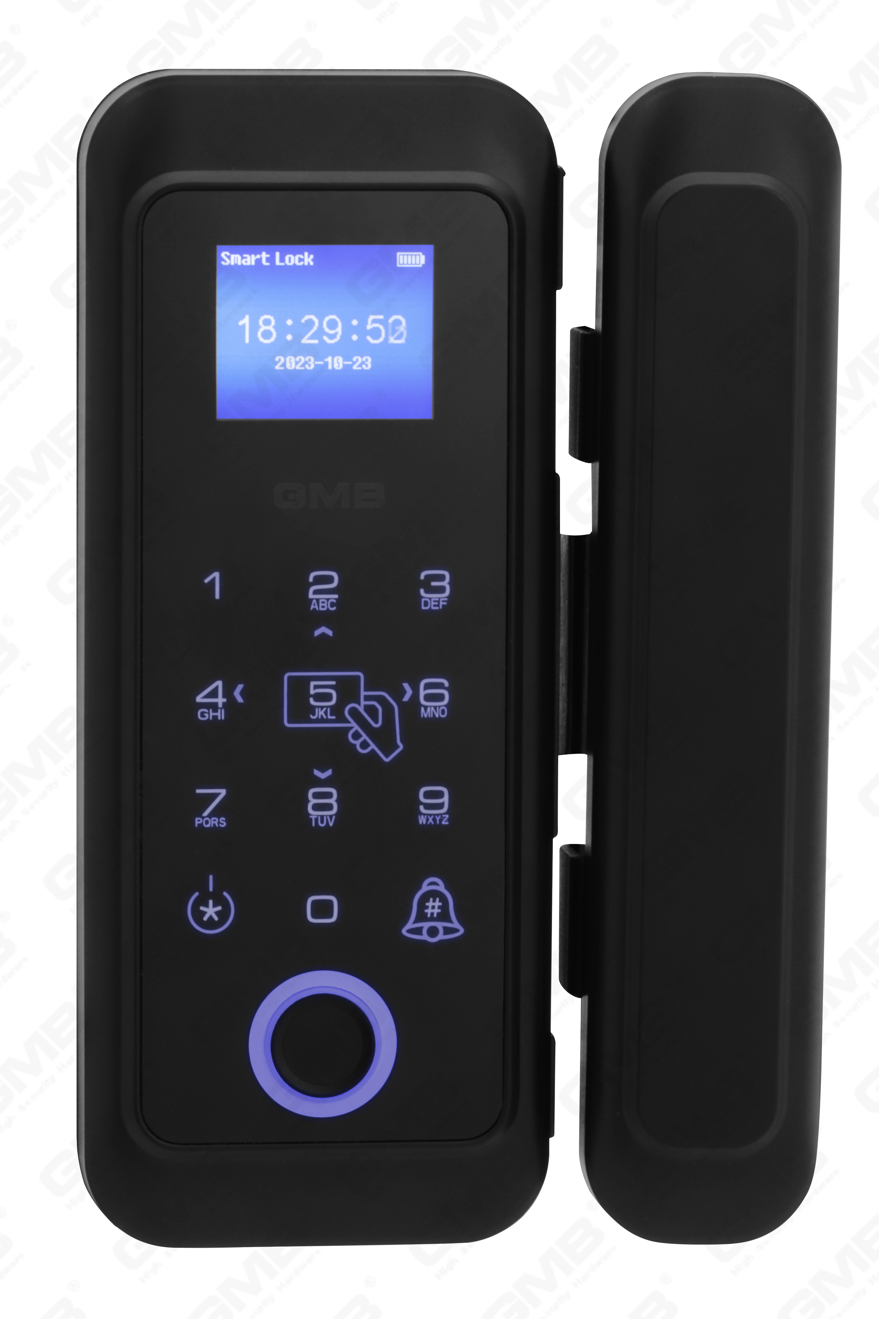 Отпечатка отпечатков пальцев/RFID/RFID/Wi -Fi/Tuya/TT App Digital Smart Glass Door Lock (254)