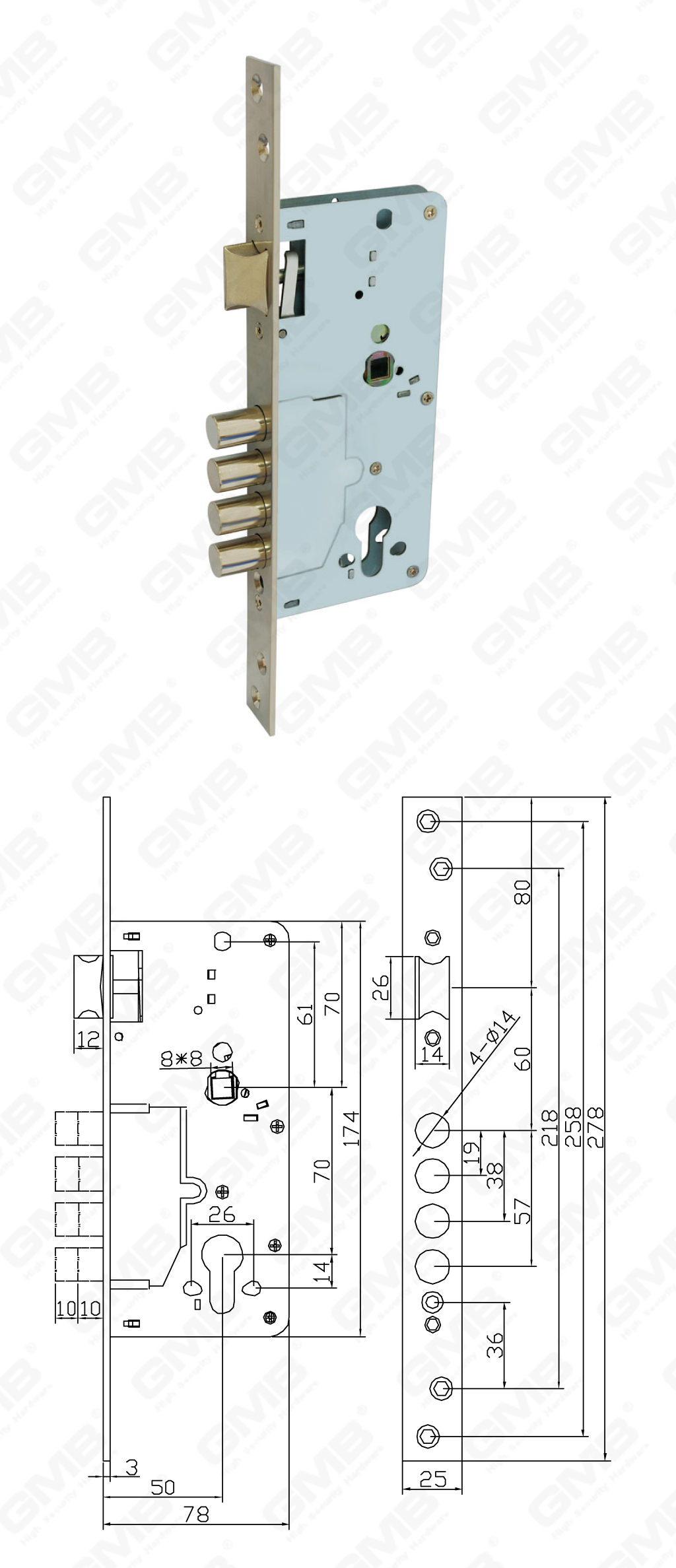 02 Замок врезной第二部分_700B-02