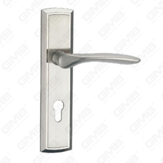 Дверная ручка Потяните деревянные дверные аппаратные ручки блокировки дверной ручки на тарелке для хрупкого блокировки с помощью цинк сплава или стальной ручки дверей (zm84050-k)