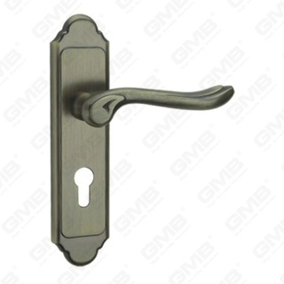 Дверная ручка Потяните деревянные дверные аппаратные ручки блокировки дверной ручки на тарелке для Mortice Lockset с помощью цинкового сплава или стальной ручки двери (CM588-C100-DAB)