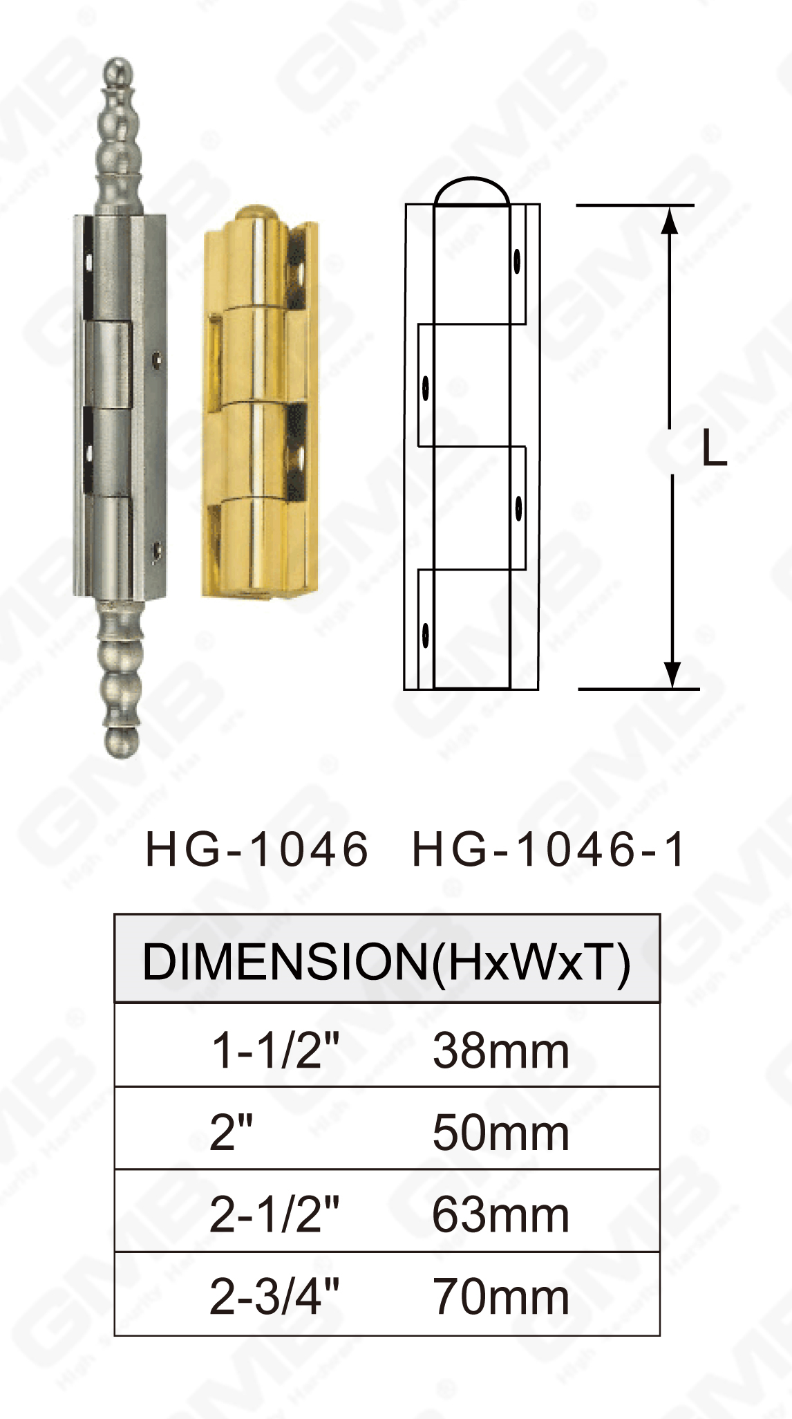 Латунная петля Series_HG-1046 HG-1046-1-89
