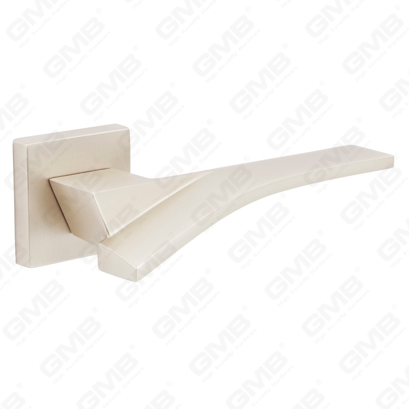 Современная простая ручка дверного замка из цельного цинкового сплава на квадратной розетке (Z072502)