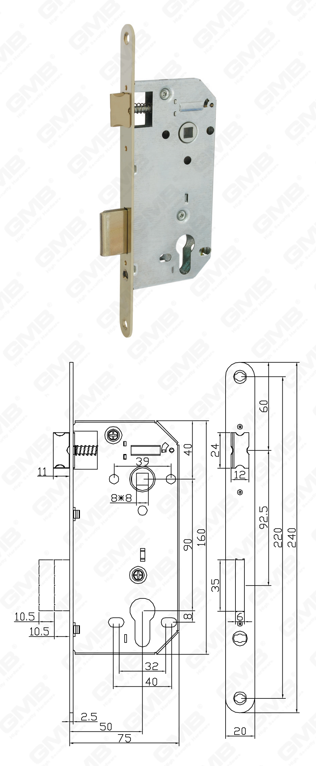 02 Замок врезной_5090C-78