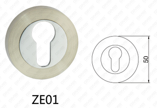 Цинковый сплав Zamak алюминиевая ручка двери круглая розетка (ZE01)
