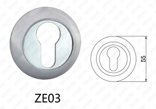 Цинковый сплав Zamak алюминиевая ручка двери круглая розетка (ZE03)