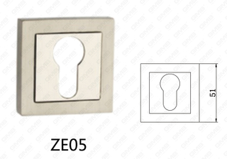 Цинковый сплав Zamak алюминиевая ручка двери квадратная розетка (ZE05)