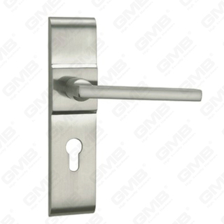 Дверная ручка Потяните деревянные дверные аппаратные ручки заблокированного двери на тарелке для Mortice Lockset с помощью цинк сплава или стальной ручки дверей (CM573-C25-N)