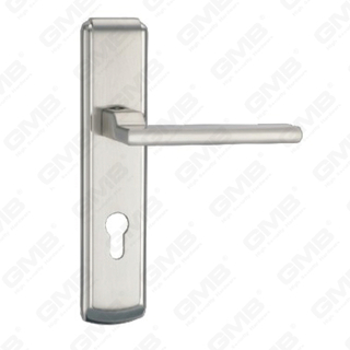 Дверная ручка Потяните деревянные дверные аппаратные ручки заблокированного двери на тарелке для Mortice Lockset с помощью цинкового сплава или стальной ручки двери (ZM83848-K)