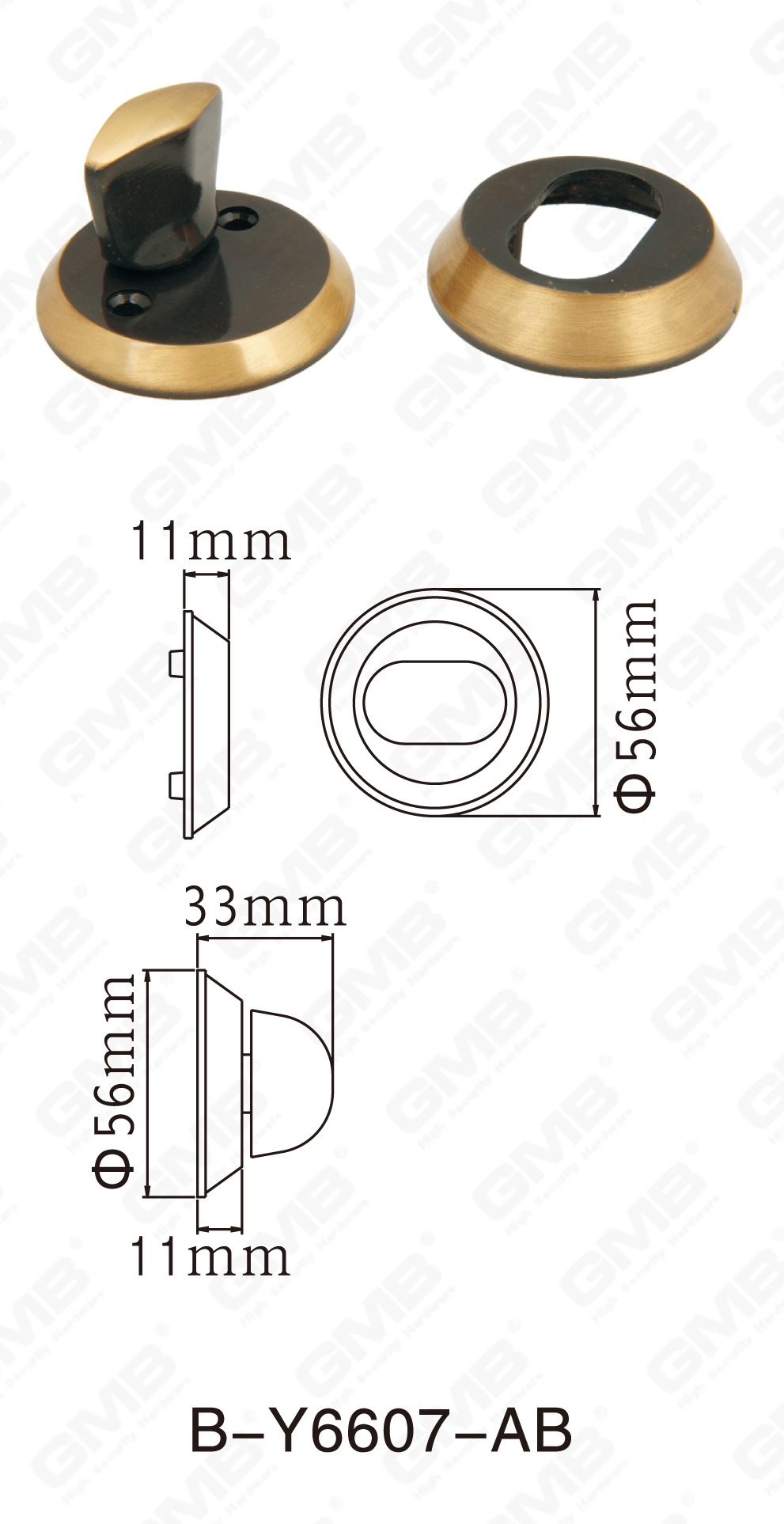 06 латунная ручка _B-Y6607-AB-54