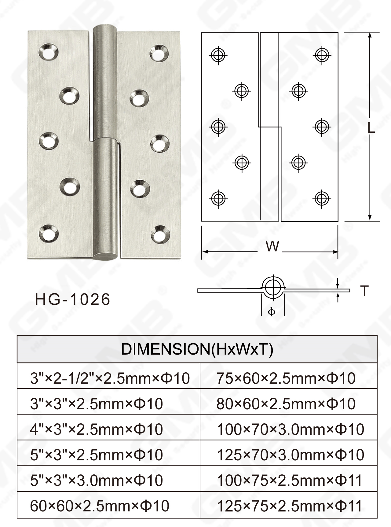 Латунная петля Series_HG-1026-57