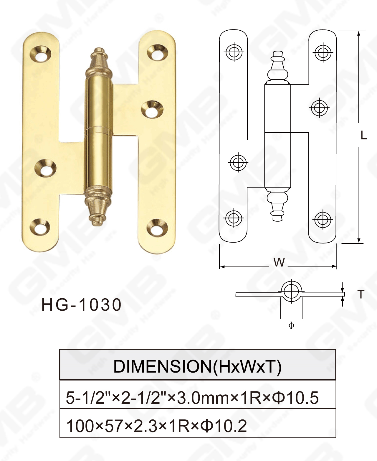Латунная петля Series_HG-1030-65