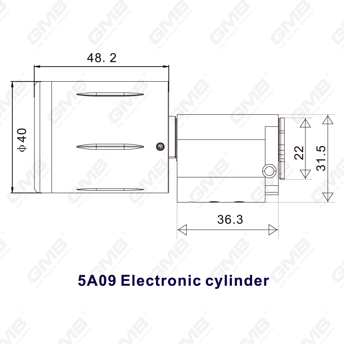 Высокая безопасность многоуровневых способов IP65 Wi-Fi Digital Регулируемый модульный профиль Smart Electronic Lock Cylinder (5A09)