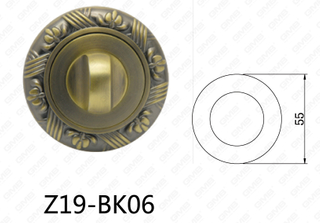 Цинковый сплав Zamak алюминиевой дверной ручки круглый Escutcheon (Z19-BK06)