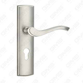 Дверная ручка Потяните деревянные дверные аппаратные ручки блокировки дверной ручки на пластине для Mortice Lockset с помощью цинк сплава или стальной ручки дверей (CM586-C13-K)