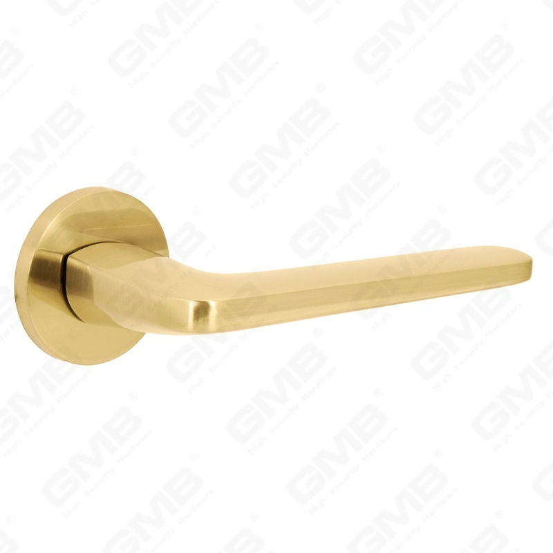 Новая современная алюминиевая дверная ручка для украшения дома на круглой розетке