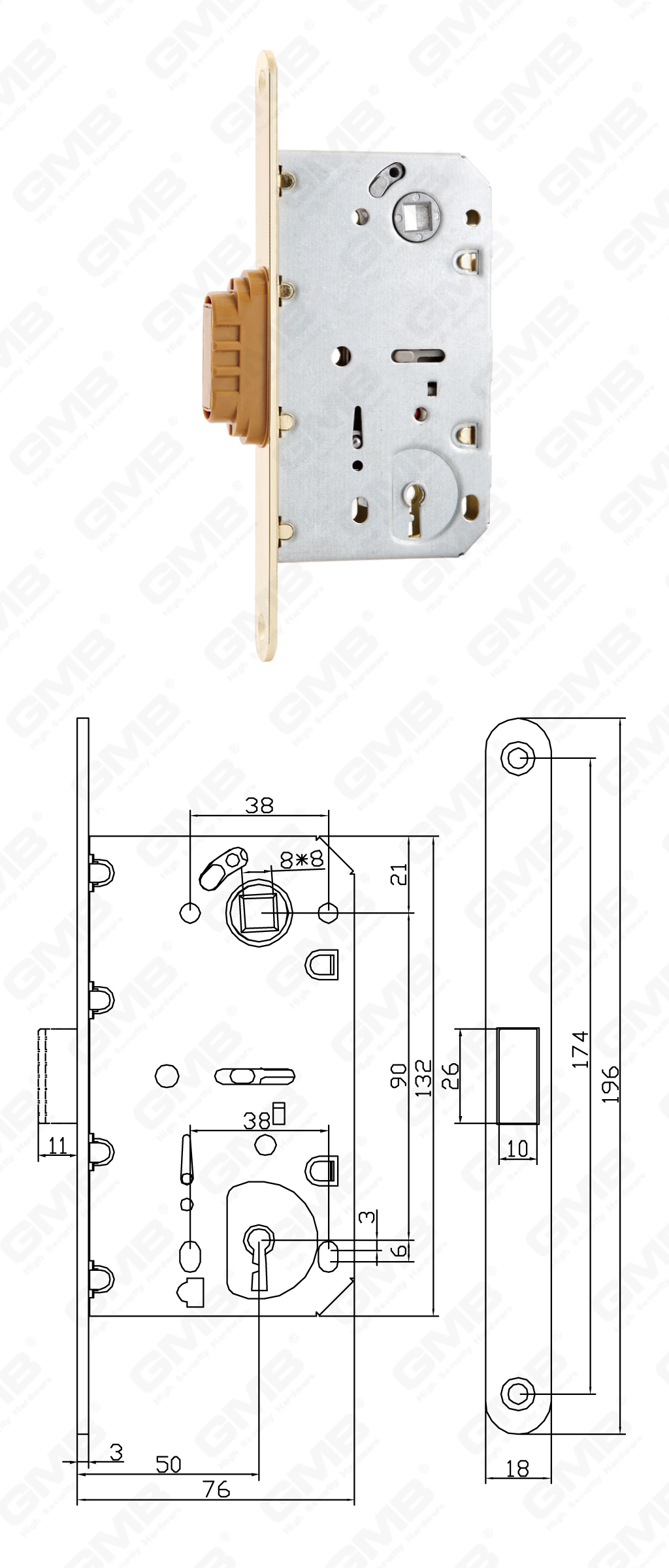 02 Замок врезной_CX410K-S-70