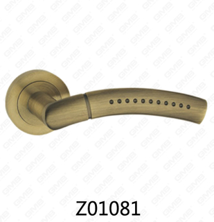 Цинковый сплав Zamak алюминиевая ручка двери розетки с круглой розеткой (Z01081)