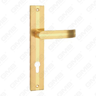 Дверная ручка Потяните деревянные дверные аппаратные ручки блокировки дверной ручки на тарелке для Mortice Lockset с помощью цинк сплава или стальной ручки дверей (73-H220-GSB и GPB)