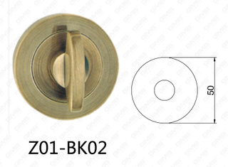 Цинковый сплав Zamak алюминиевой дверной ручки круглый Escutcheon (Z01-BK02)