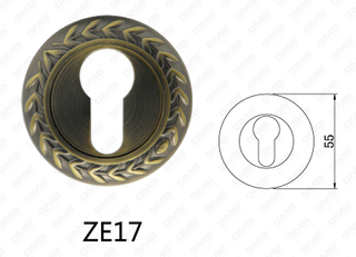 Цинковый сплав Zamak алюминиевая ручка двери круглая розетка (ZE17)