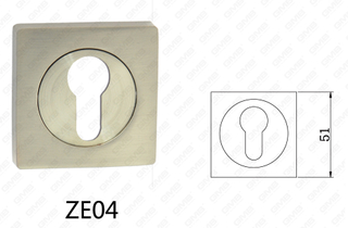 Цинковый сплав Zamak, алюминиевая ручка двери, квадратная розетка (ZE04)