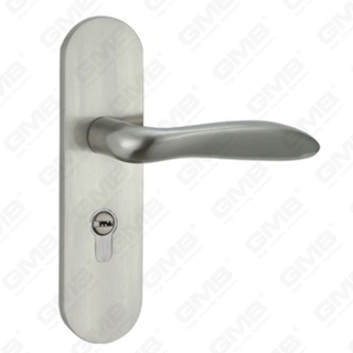 Дверная ручка Потяните деревянные дверные аппаратные ручки блокировки дверной ручки на тарелке для Mortice Lockset с помощью цинкового сплава или стальной ручки двери (CA402-C56-N)