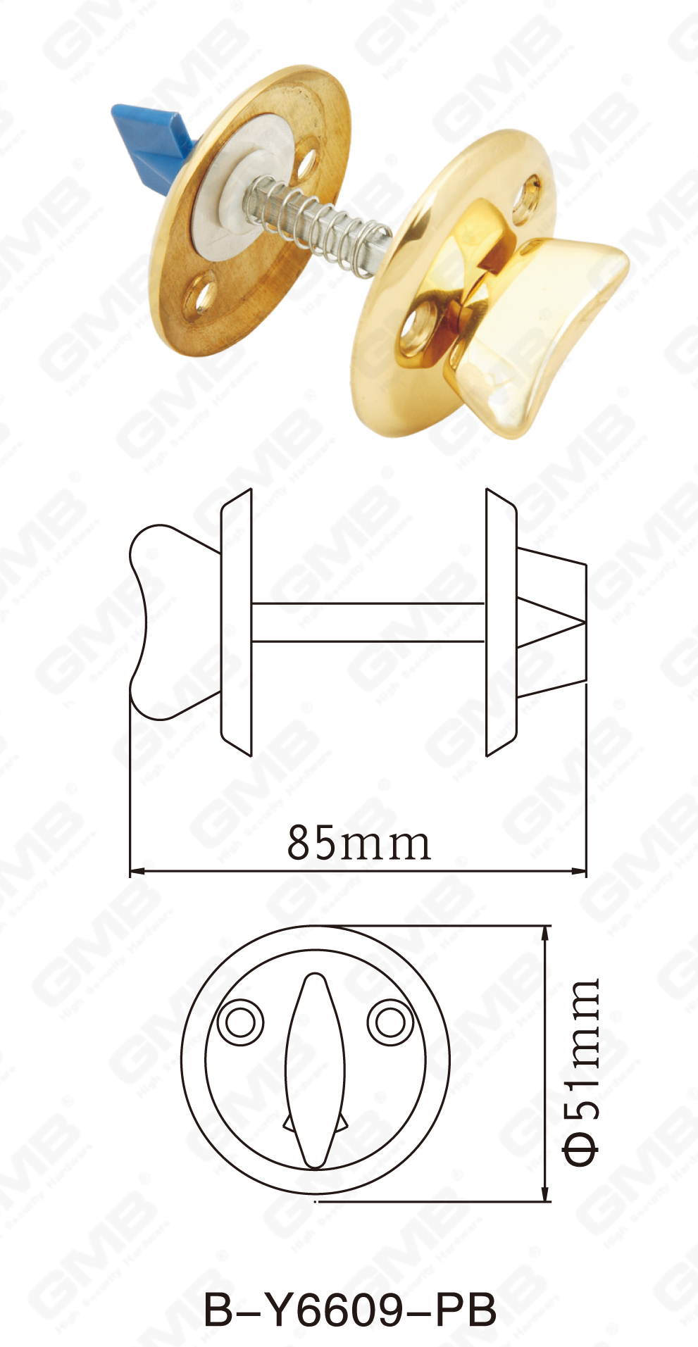 06 латунная ручка _b-y6609-pb-58