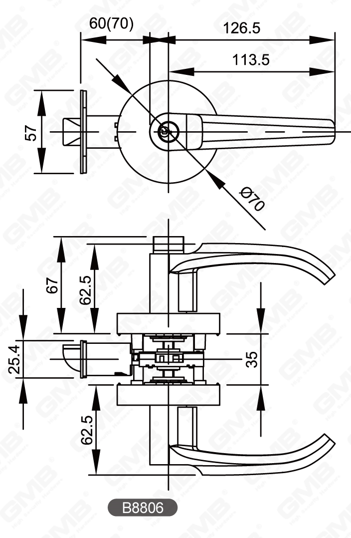 02 Трубчатый рычажный замок для тяжелых условий эксплуатации, серия 10