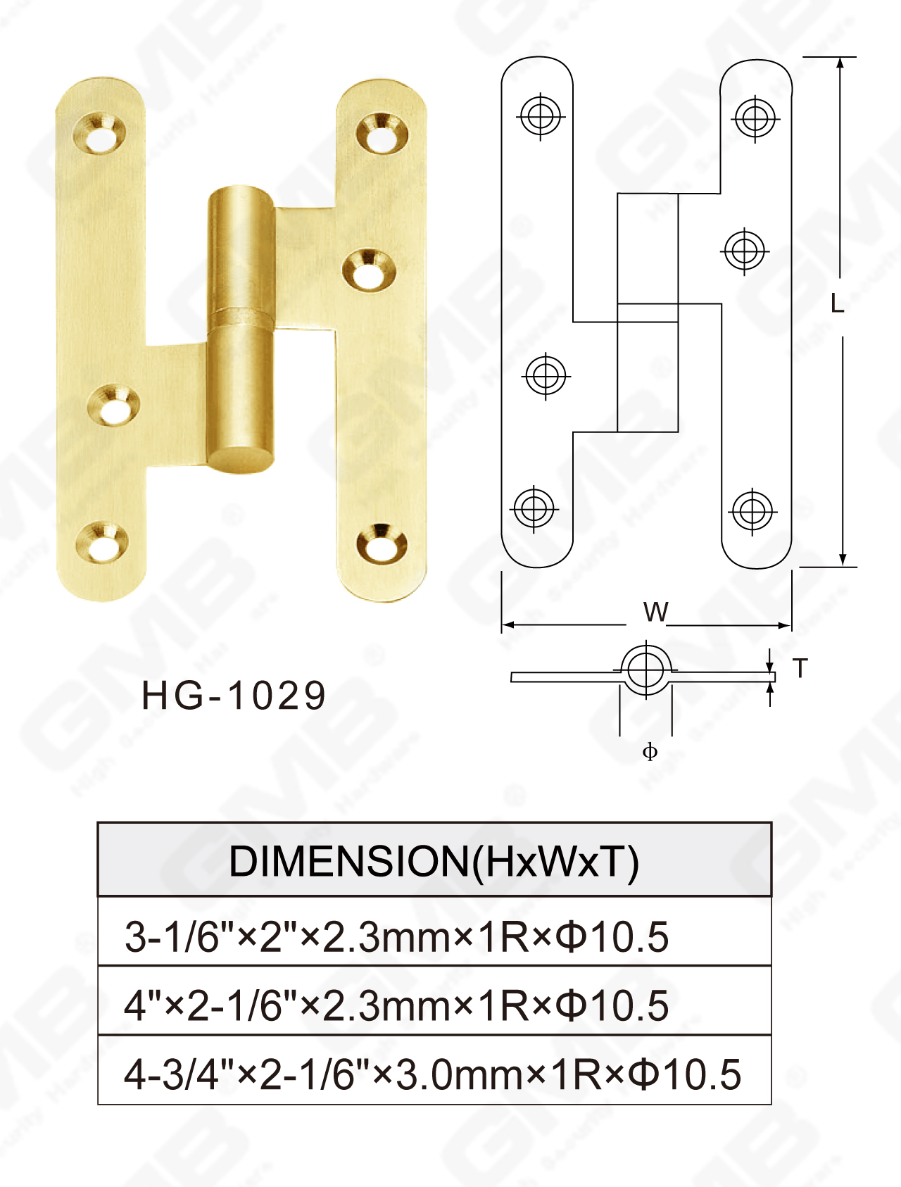 Латунная петля Series_HG-1029-63
