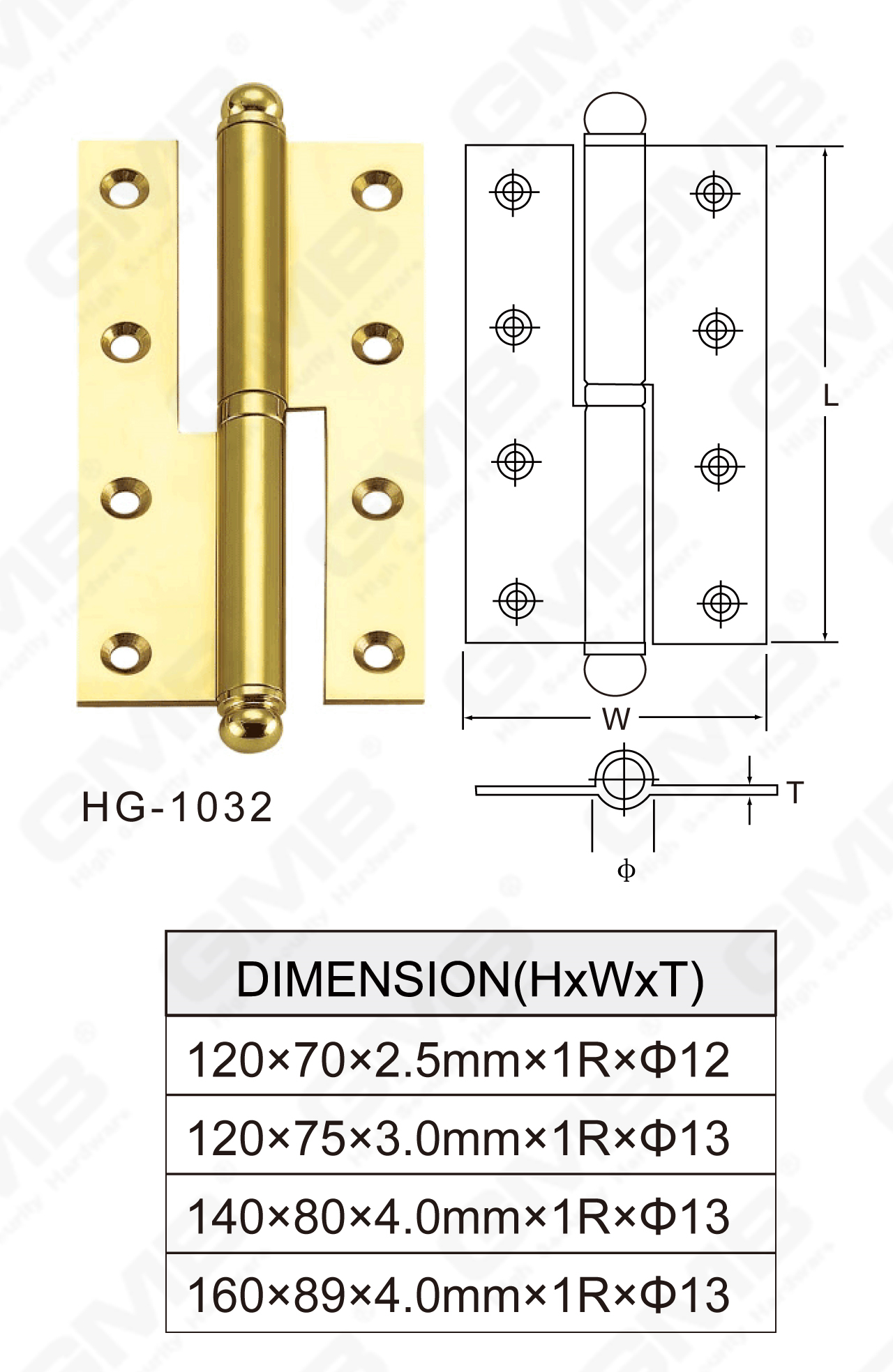 Латунная петля Series_HG-1032-69